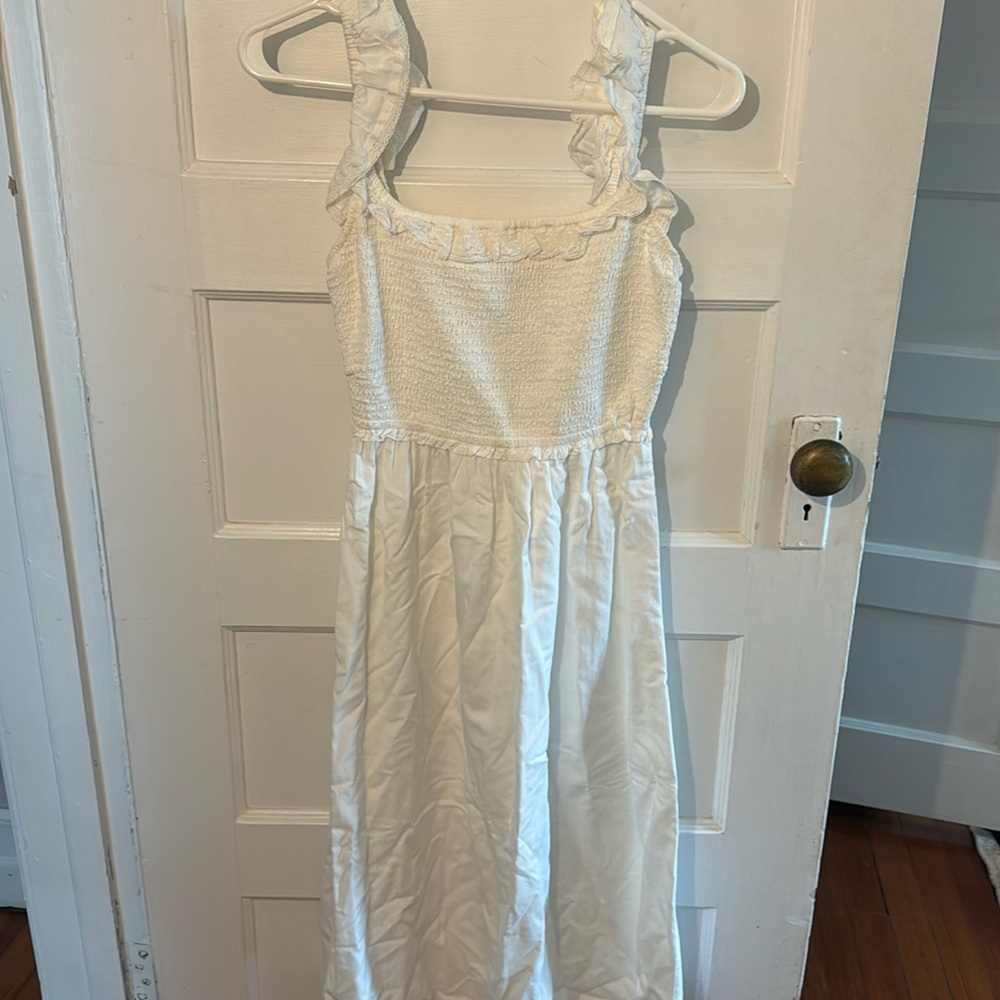 Wilfred Reminisce Dress (white dress with lace trim)